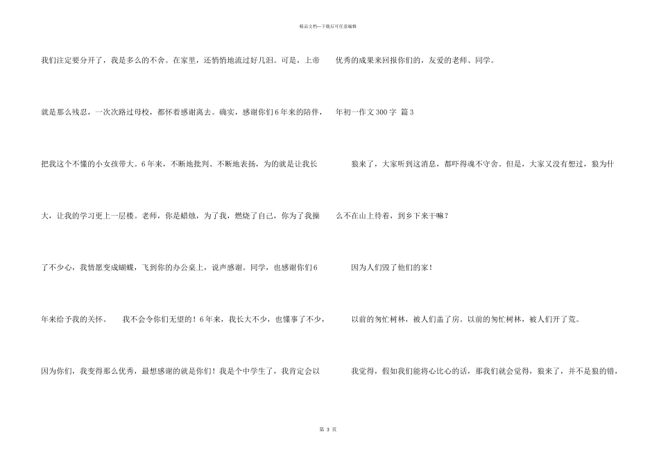 年初一300字锦集六篇_第3页
