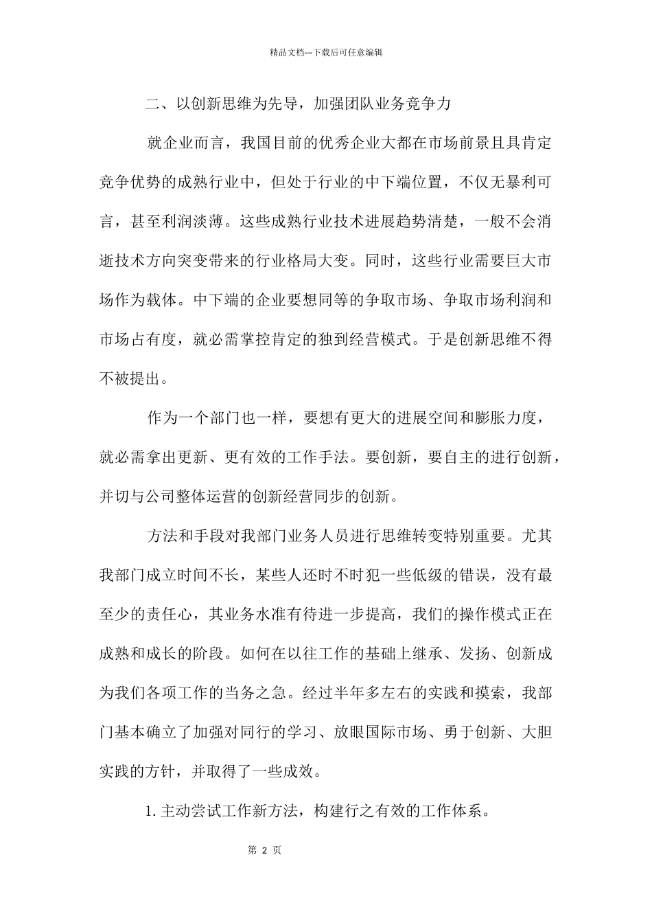 年度业务工作总结_第2页