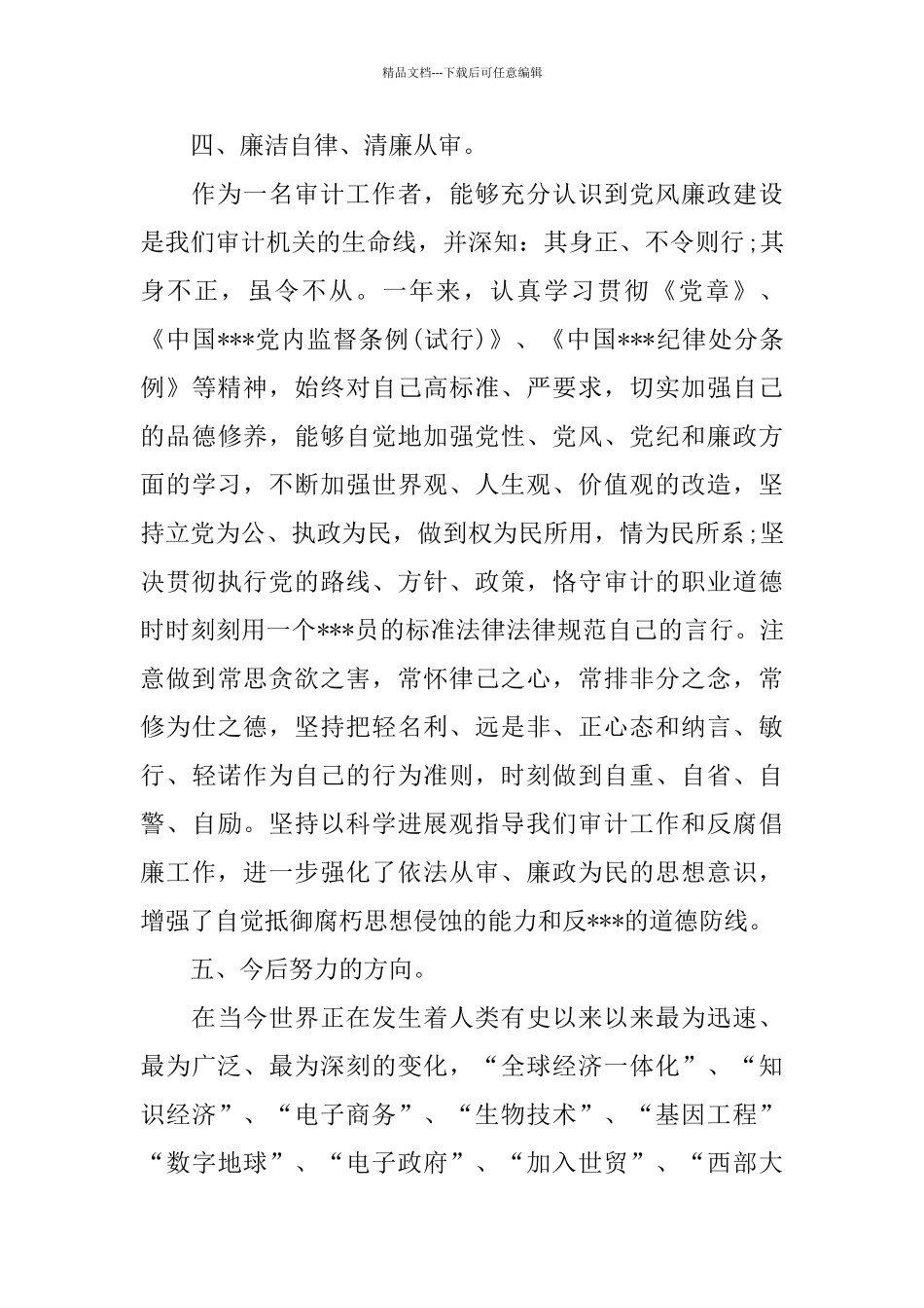 年度审计人员的工作总结_第3页