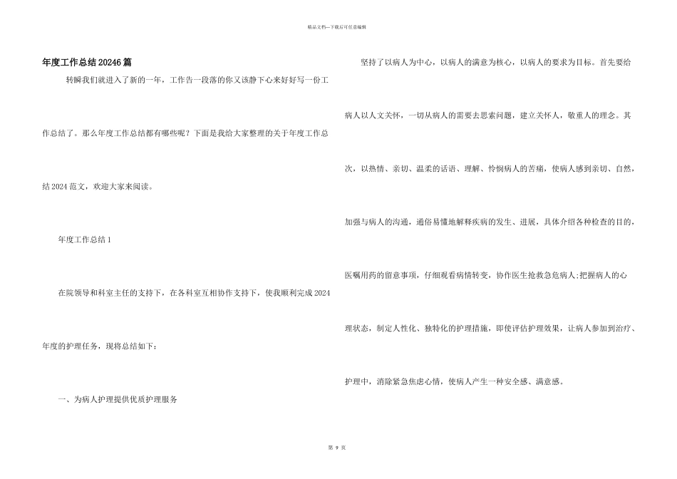 年度工作总结20246篇_第1页