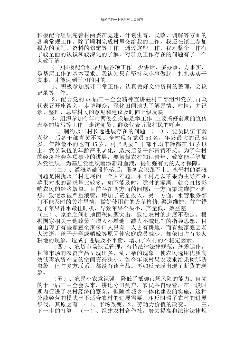 年村书记助理工作总结_第2页