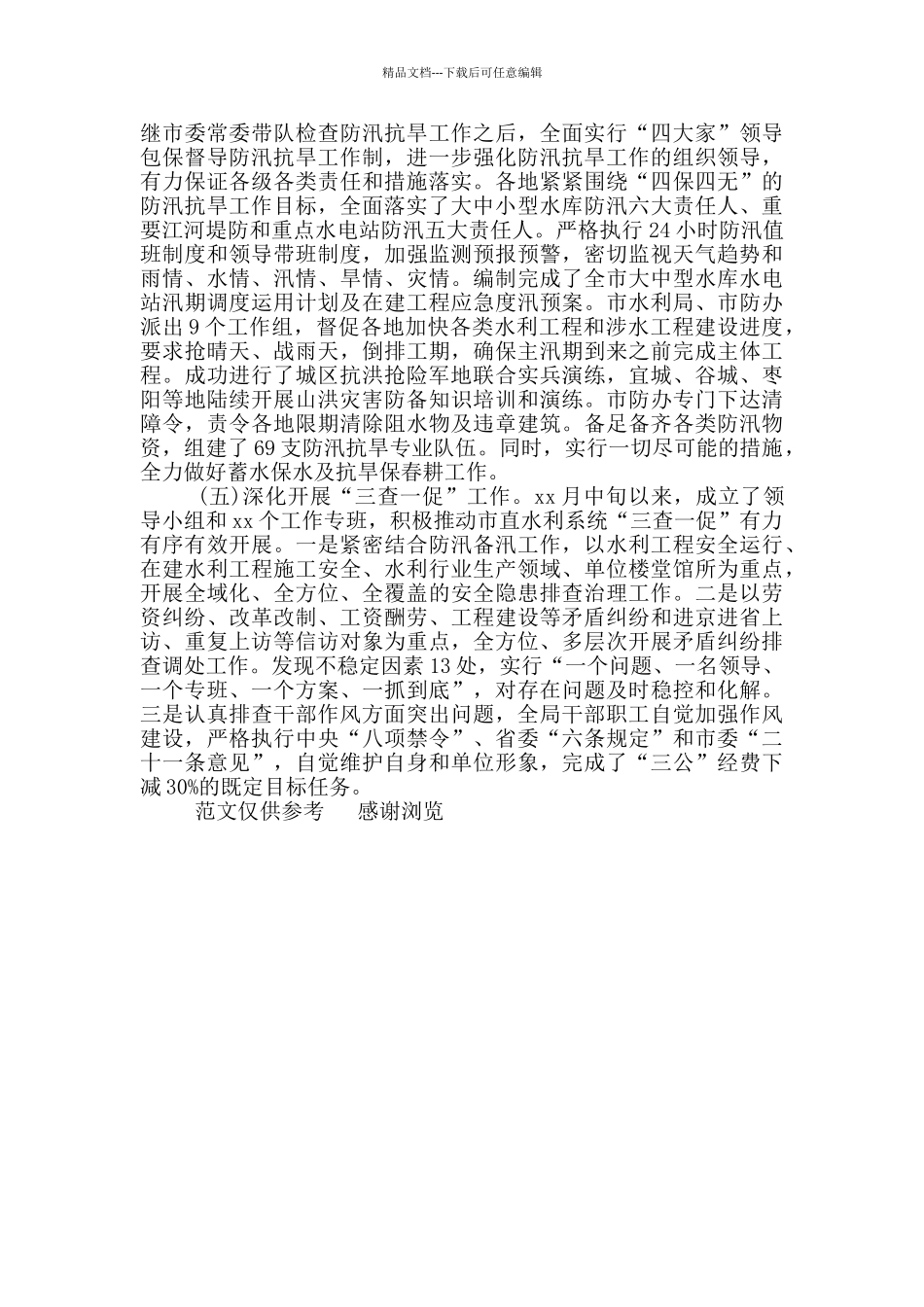 年水利局局长年终工作总结_第2页