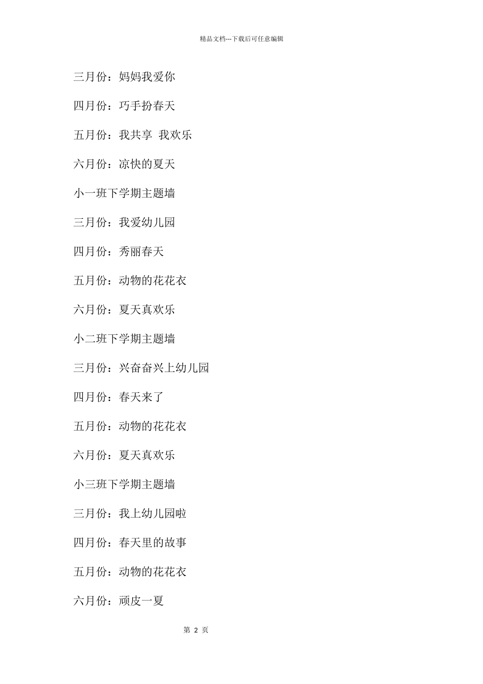 幼儿园主题墙下学期PPT课件_第2页