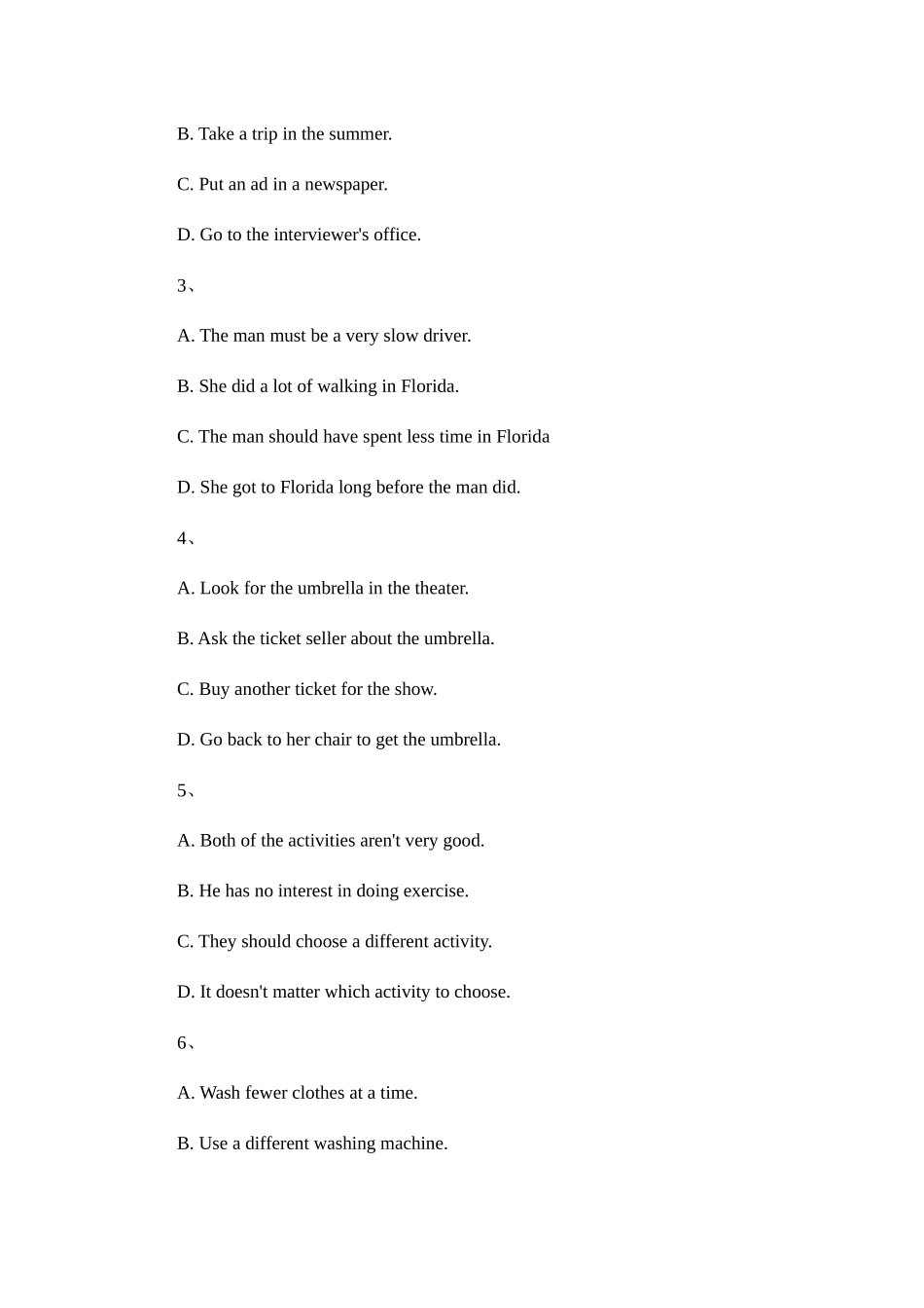 2025年英语六级模拟题_第2页