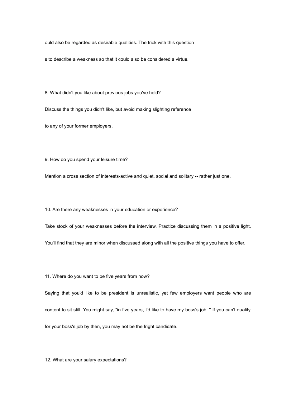 2025年英文面试常见问题_第3页