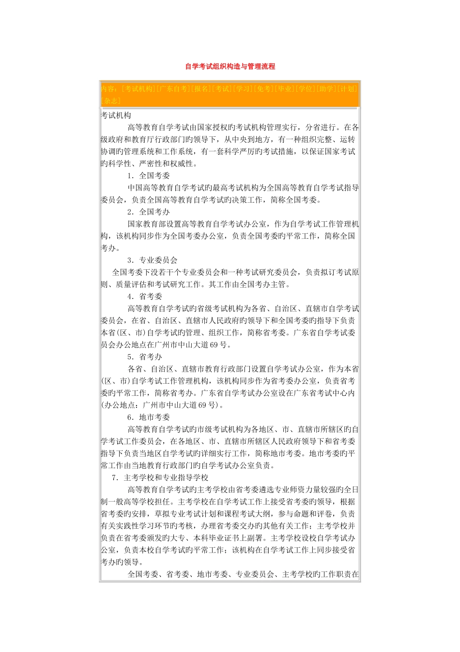 2025年自学考试组织结构与管理流程_第1页