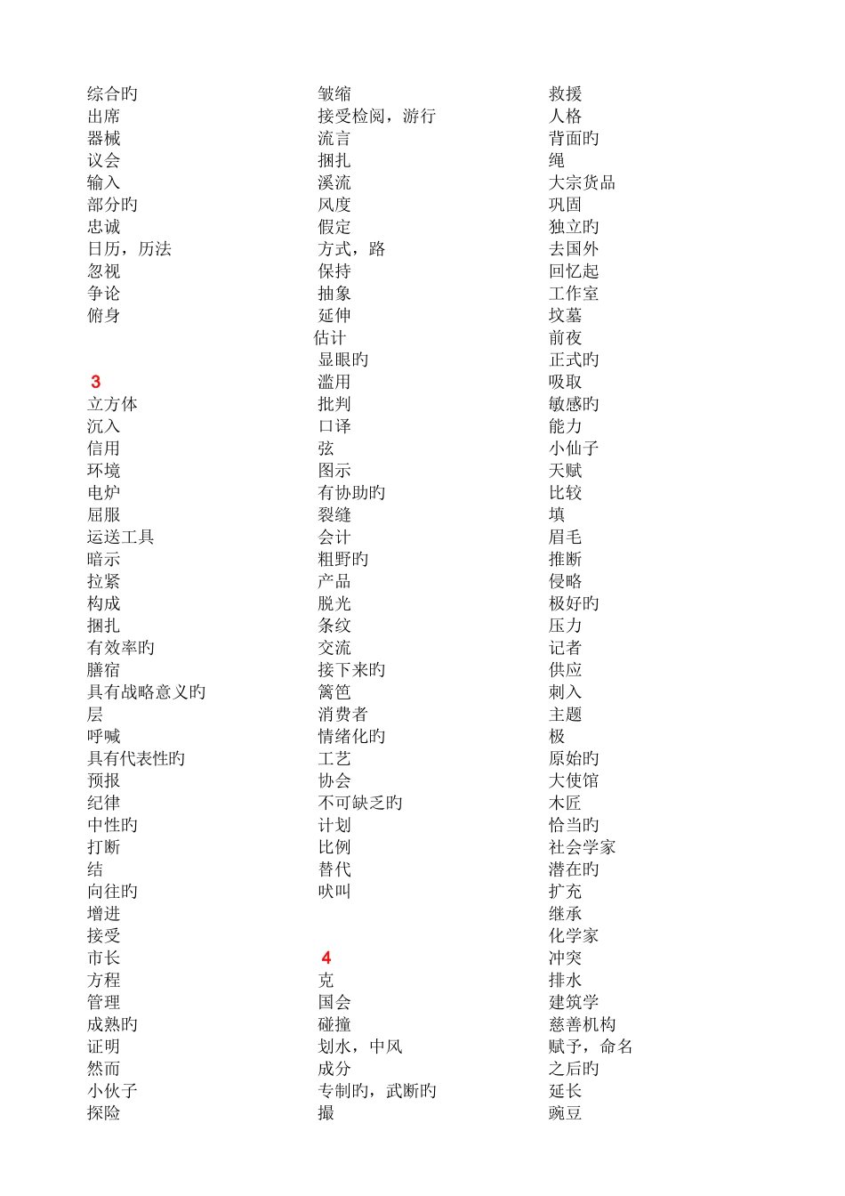 2025年最全的全中文默写版四级词汇词根+联想记忆法乱序版_第2页