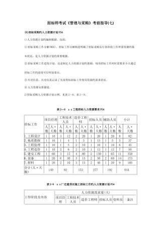 2025年招标师考试管理与采购考前指导
