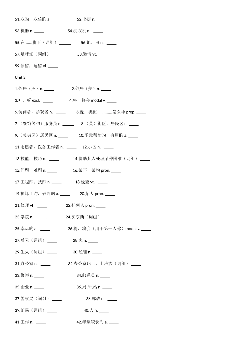 2025年新译林版牛津英语7B全册单词默写版_第2页