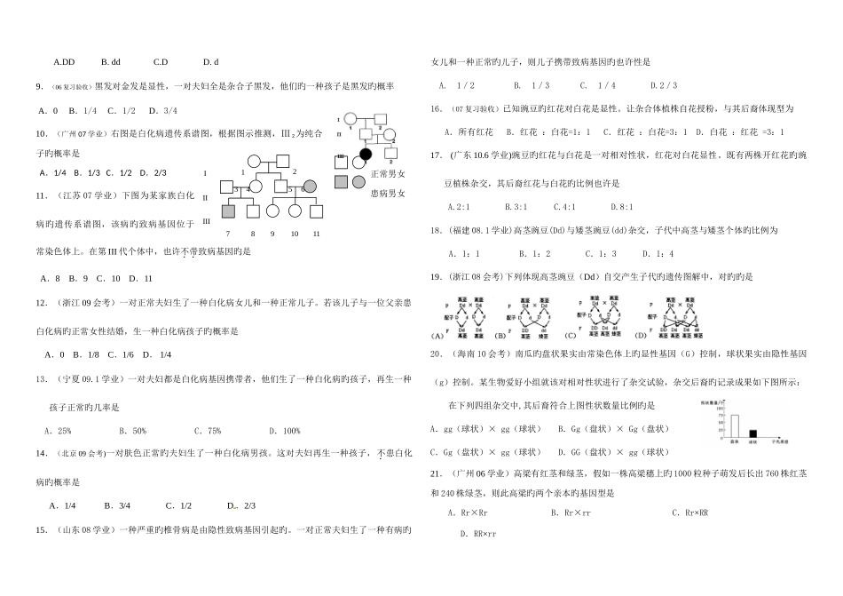2025年新课标高中生物学业考试会考真题必修_第2页