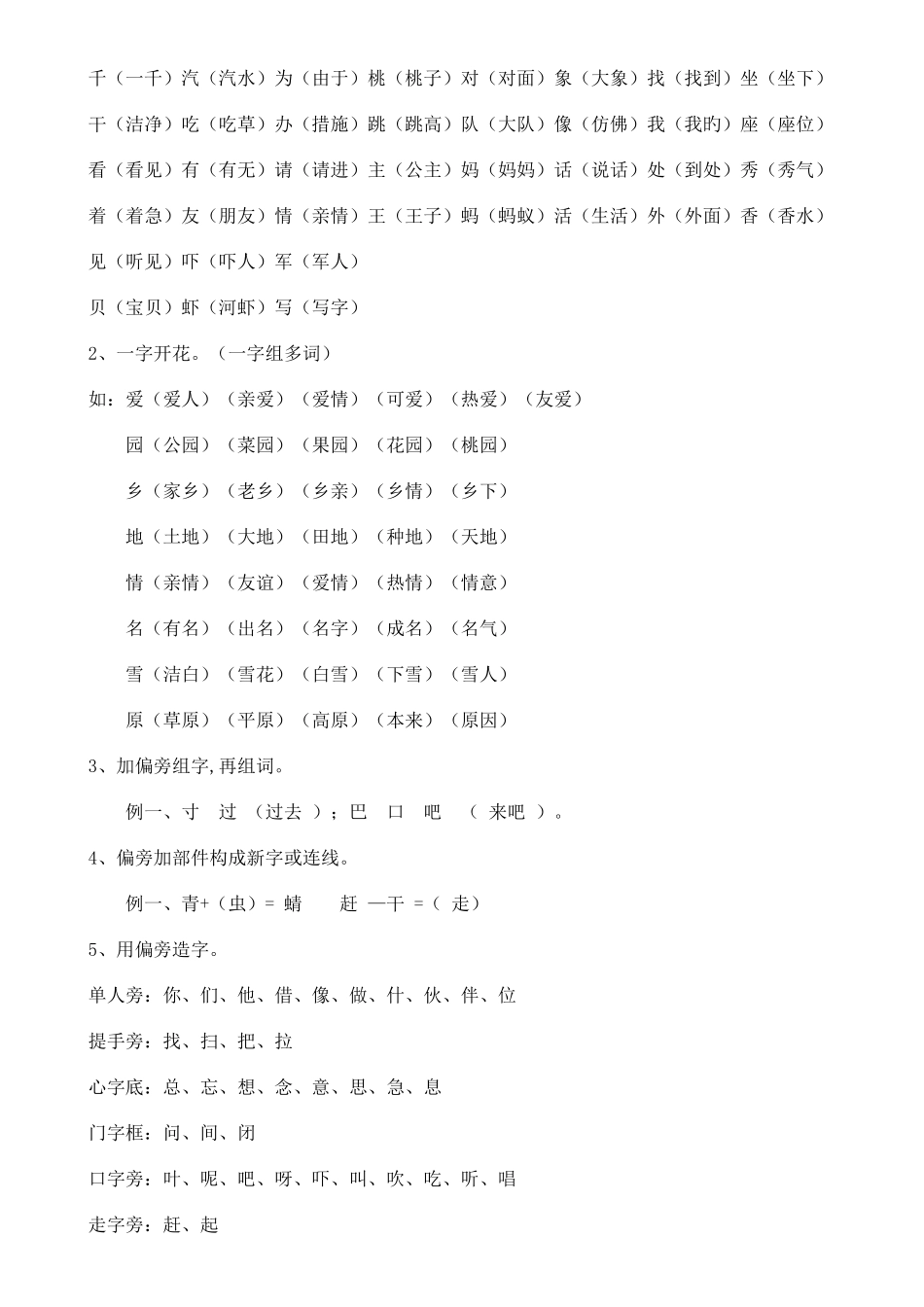 2025年苏教版小学一年级下册语文全册知识点_第2页