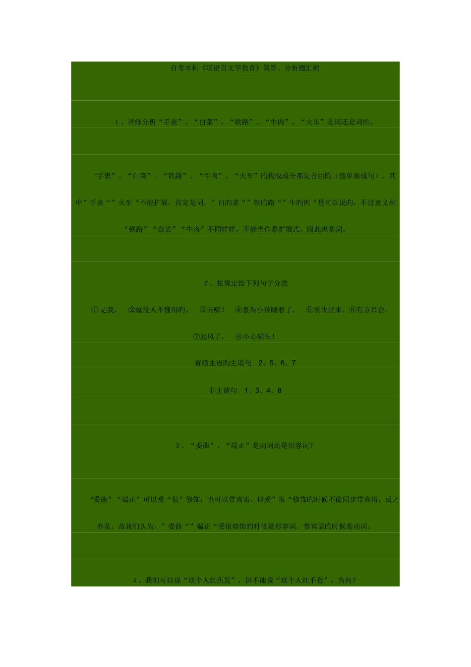 2025年自考本科汉语言文学教育简答分析题汇编_第1页