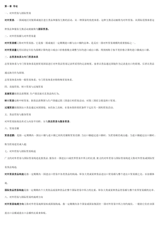 2025年自考国际贸易理论与实务