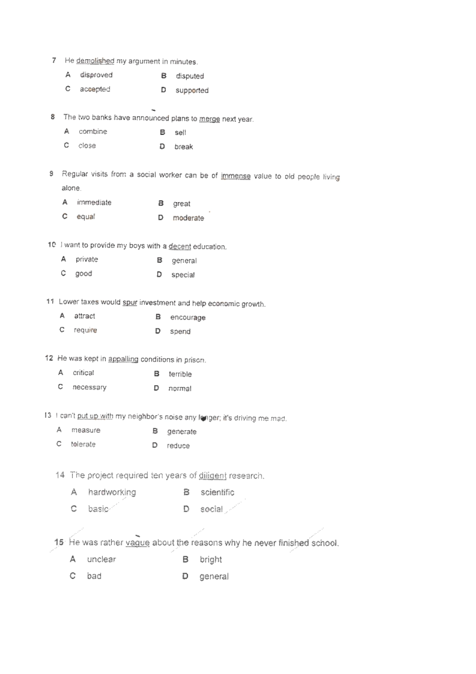 2025年职称英语考试真题及答案综合类A_第2页