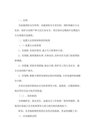 某工程施工现场火灾应急演练方案