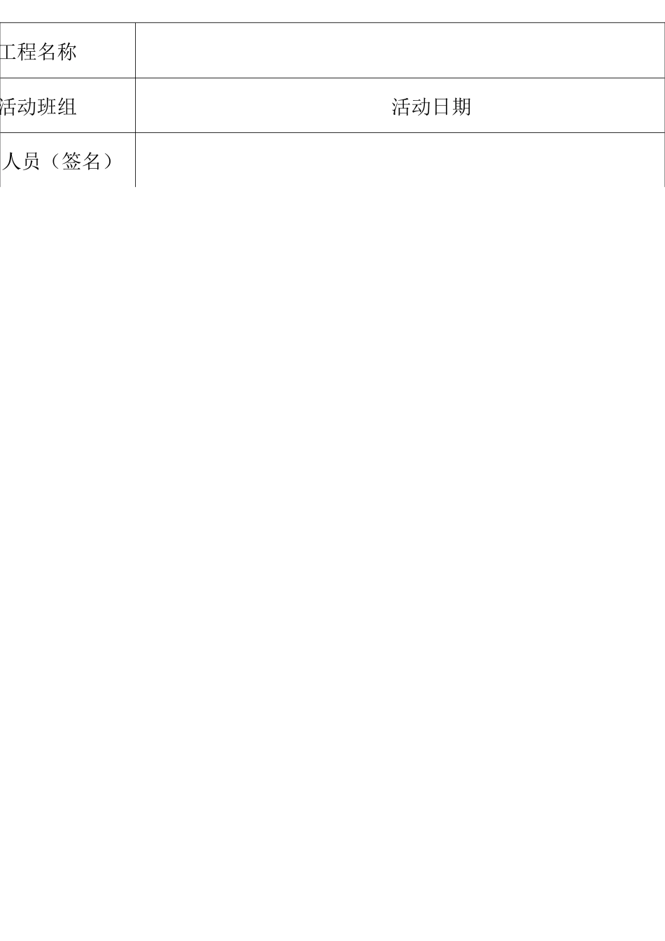 班组班前安全活动记录(范例)_第1页