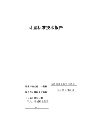 平尺平板计量标准技术报告