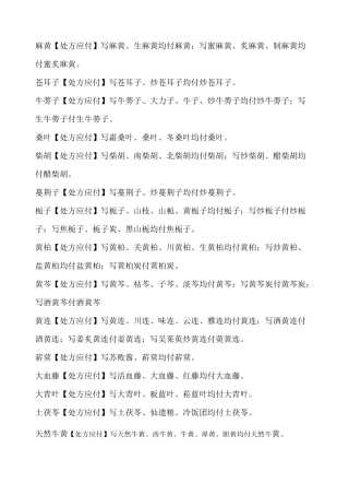 中药处方应付 