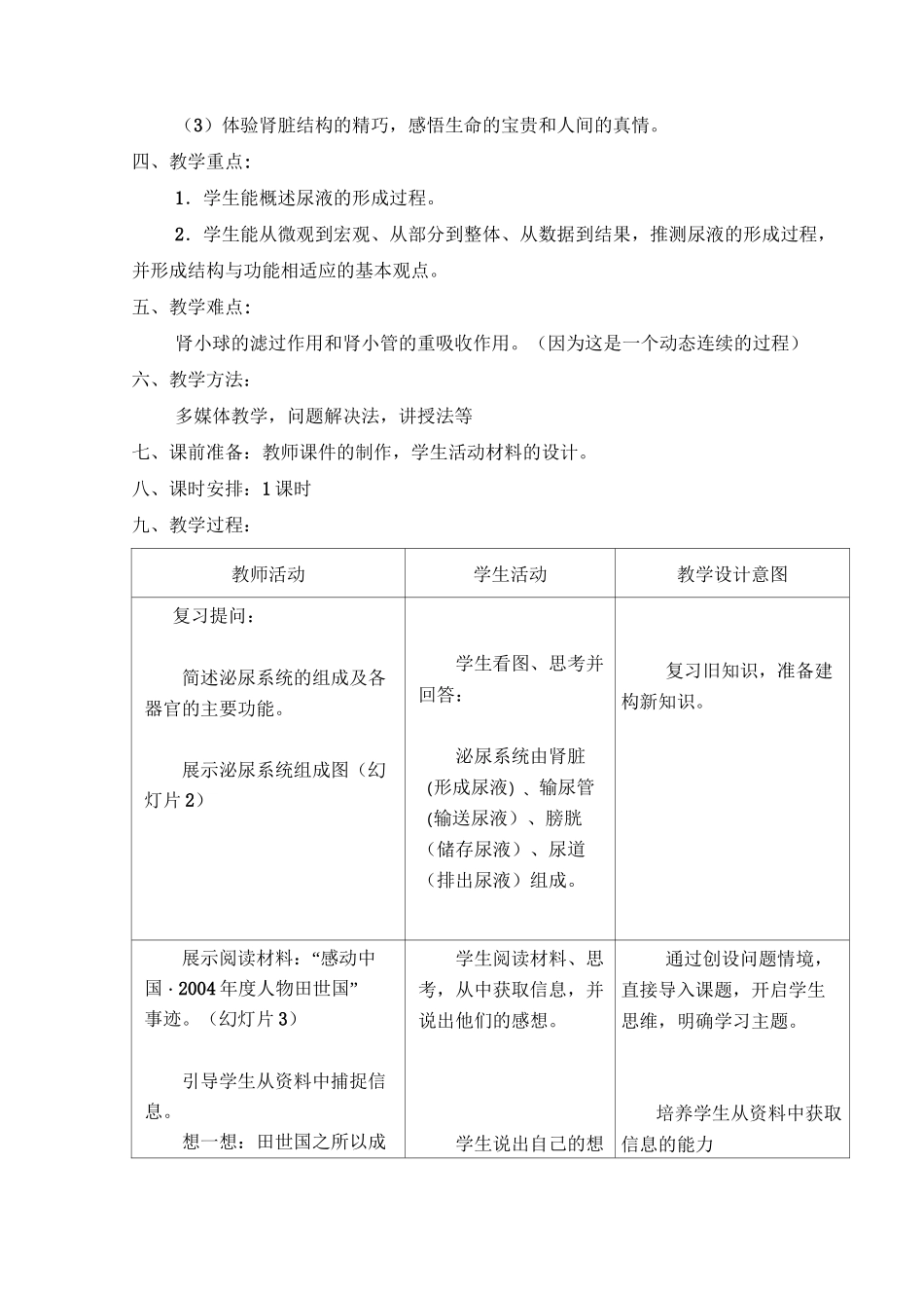 《尿的形成和排出》教学设计_第2页