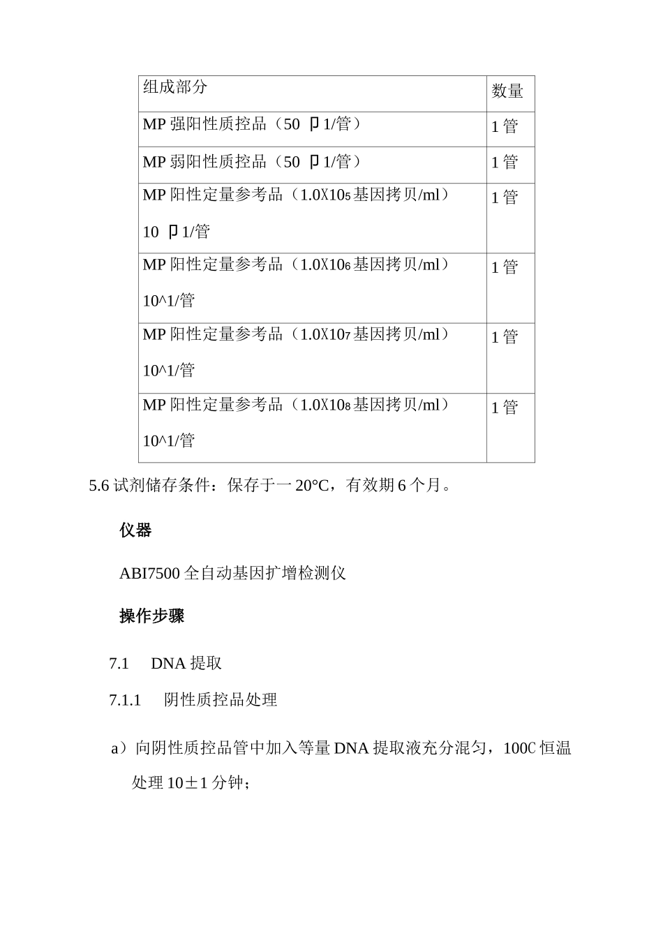 人民医院基因扩增实验室肺炎支原体核酸定量检测标准操作程序_第3页