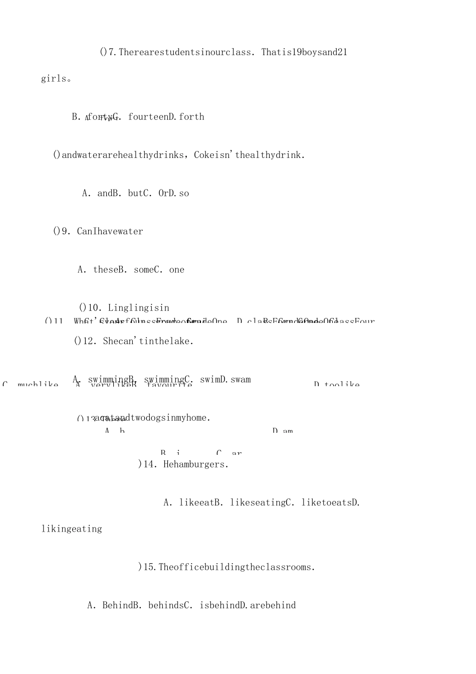 广州小升初英语复习题完整版_第3页