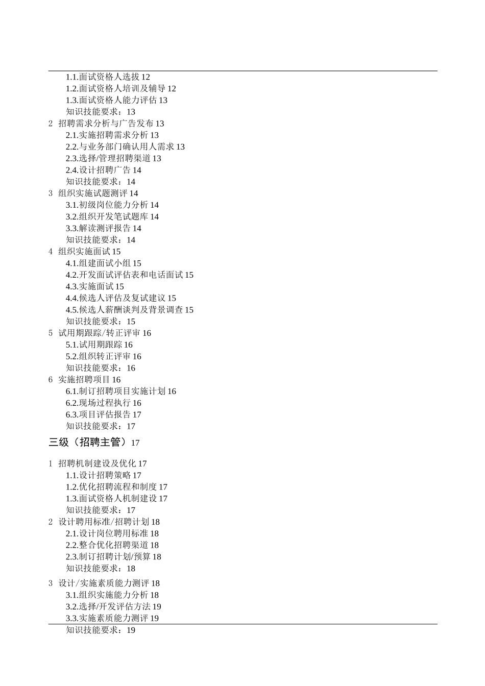 招聘专业任职资格标准_第2页