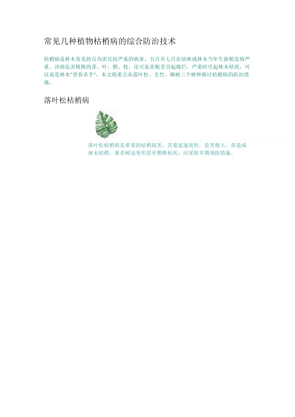 常见几种植物枯梢病的综合防治技术_第1页