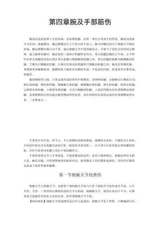 第四章  腕及手部筋伤--中医筋伤学(六版)