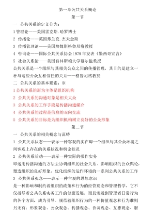 自考公共关系学