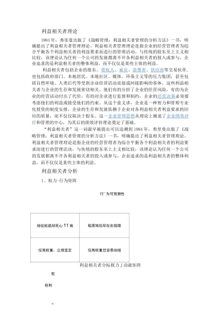 利益相关者理论