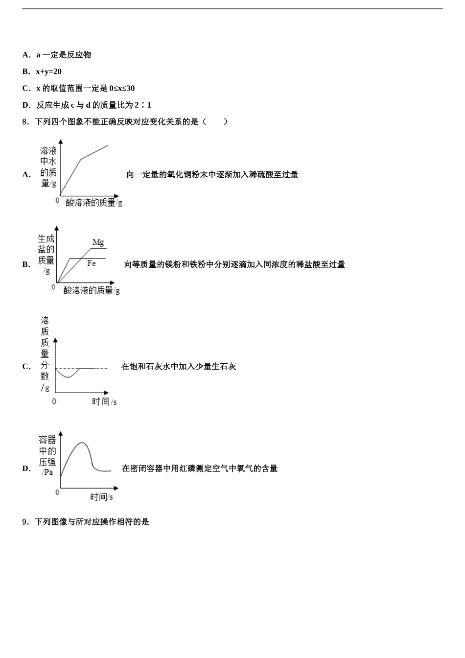 广东省2024年深圳市盐田区重点名校中考化学五模试卷含解析_第2页