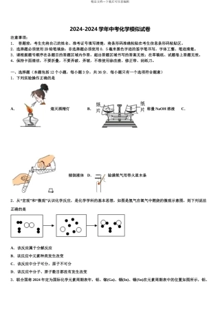 广东省2024年深圳市龙岗区龙岭中学中考五模化学试题含解析