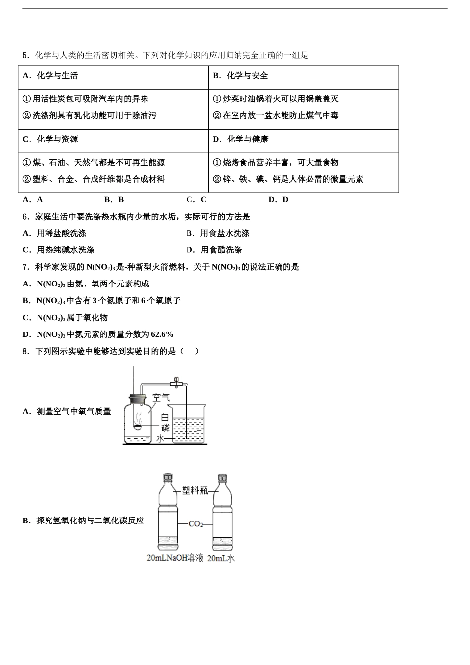广东省2024年湛江市霞山职业高级中学初中化学毕业考试模拟冲刺卷含解析_第2页