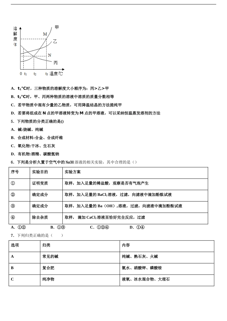 广东省梅州市大埔县市级名校中考化学模拟试题含解析_第2页