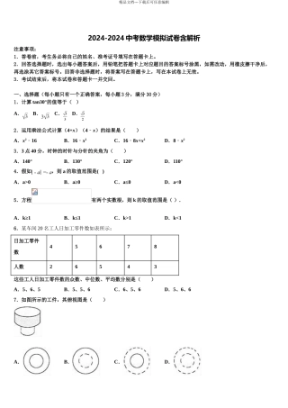 广东省梅州市梅江区伯聪校中考数学仿真试卷含解析