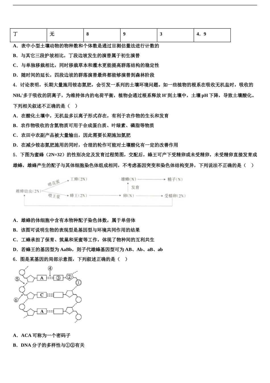 广东省汕头市贵屿中学高考冲刺押题生物试卷含解析_第2页