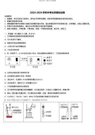 广东省韶关市乐昌市中考化学模拟试题含解析