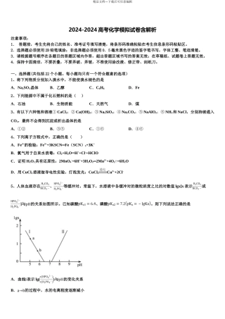 广东第二师范学院番禺附属中学高三第一次模拟考试化学试卷含解析