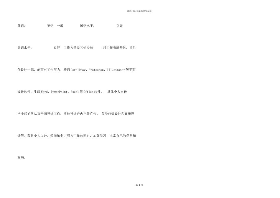 广告创意总监简历模板_第3页