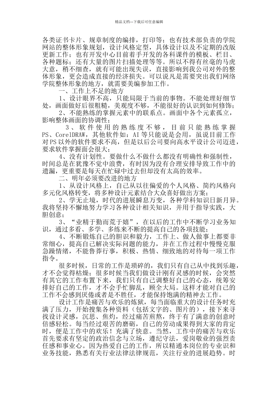广告设计年终工作总结范文_第2页