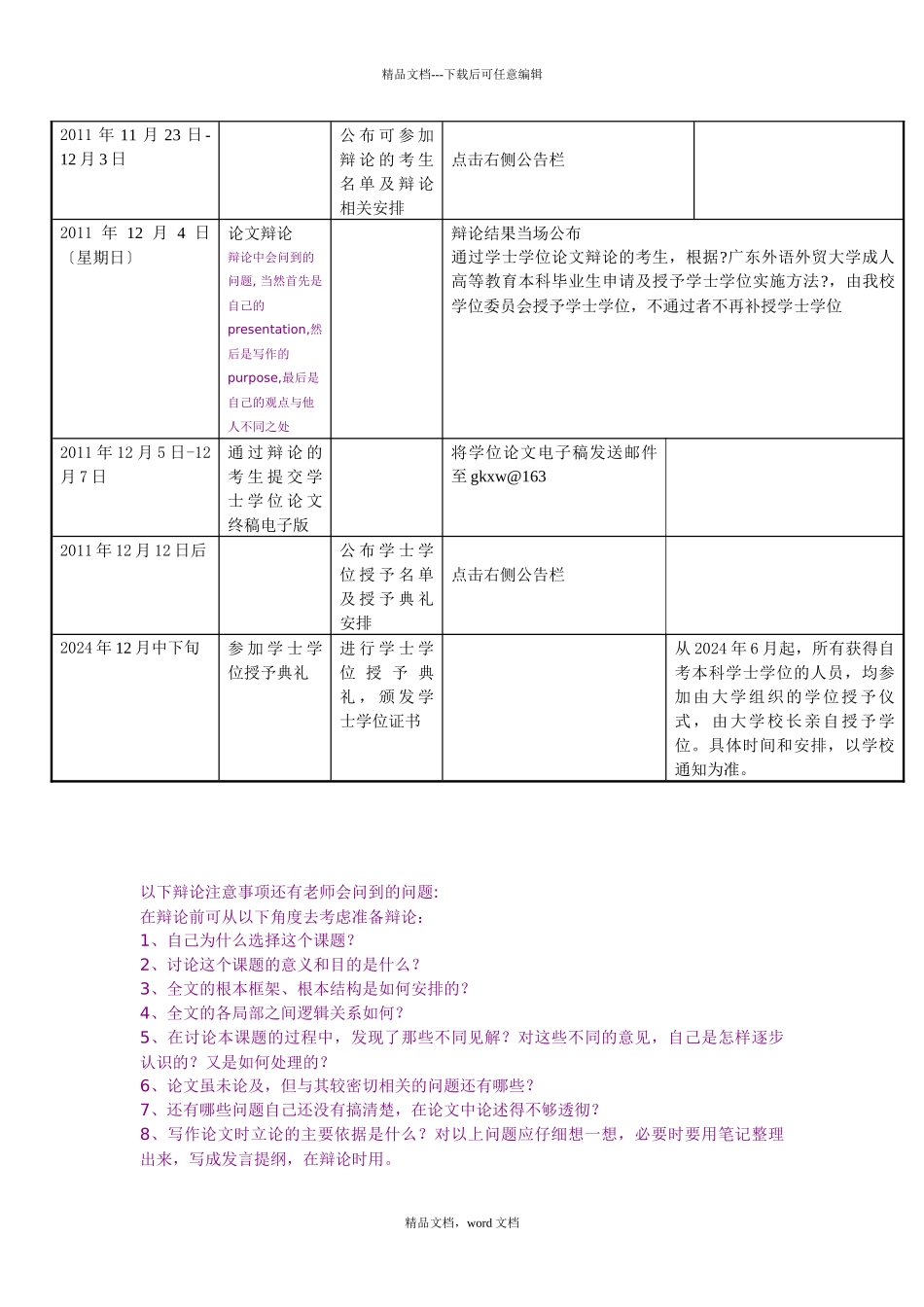 广外学士学位流程安排表_第2页