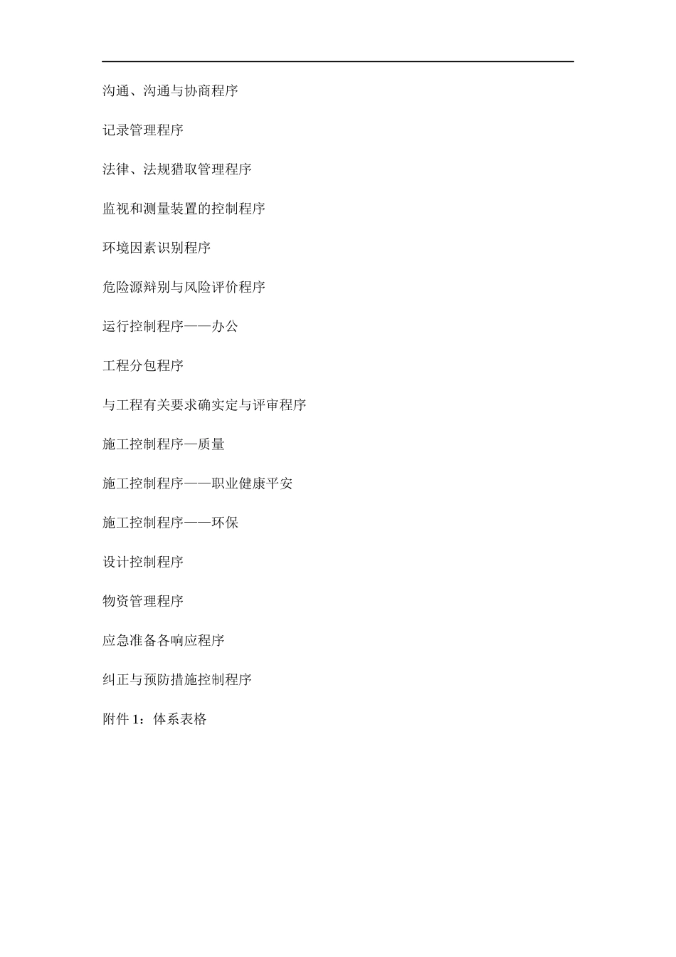 广州城建开发装饰有限公司管理体系程序文件_第2页
