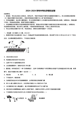 广西钦州市钦南区中考猜题化学试卷含解析
