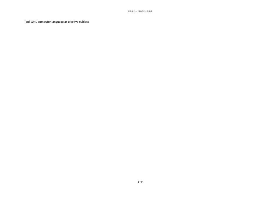 应届生英文简历模板_第2页