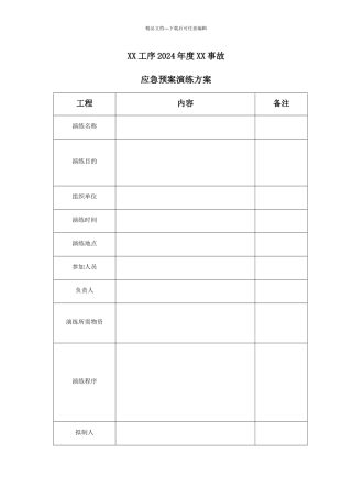 应急演练评价及方案