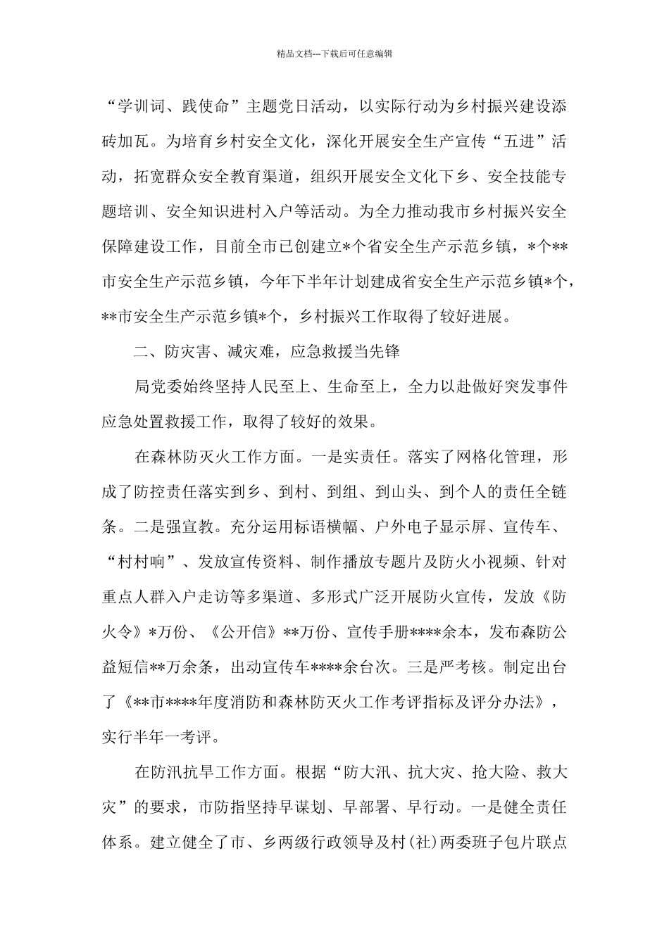 应急管理局2024年上半年安全生产工作总结报告_第3页