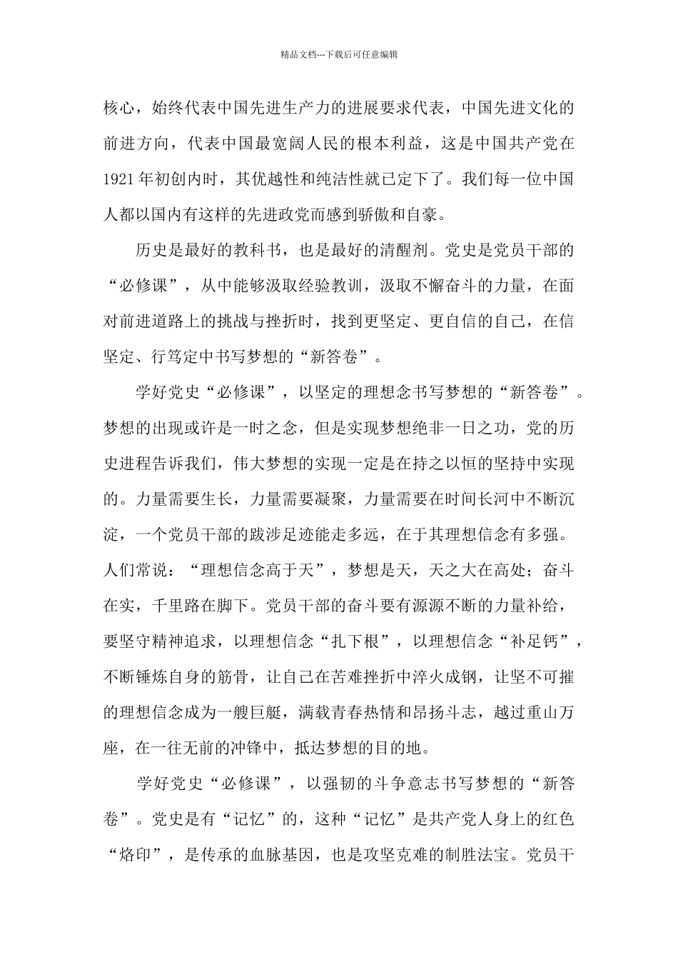 建党百年党史学习教育动员大会心得_第3页