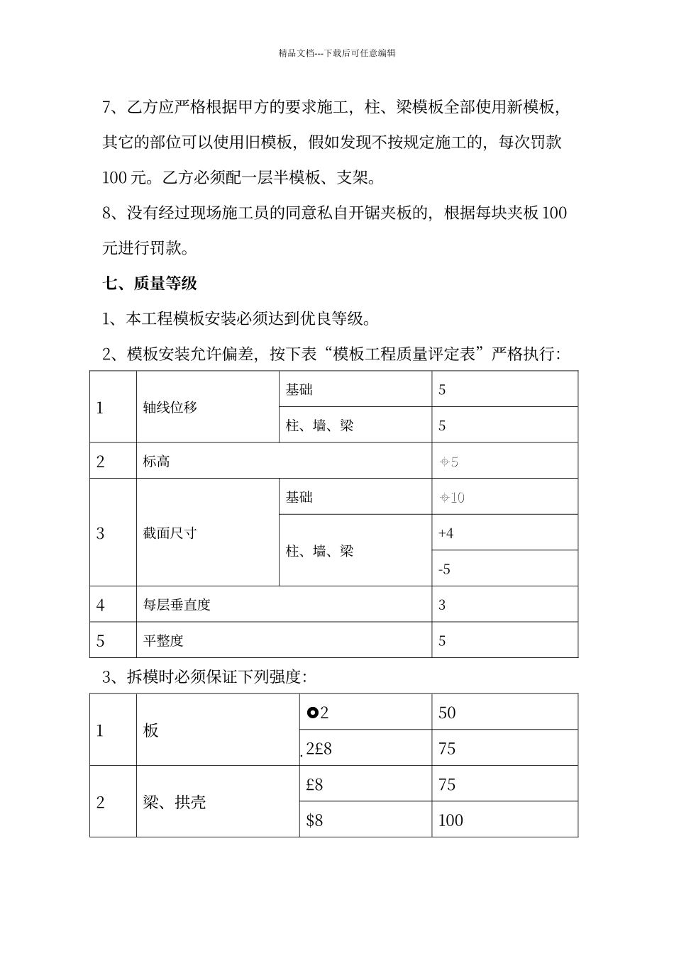 建筑工程模板劳务分包合同_第3页