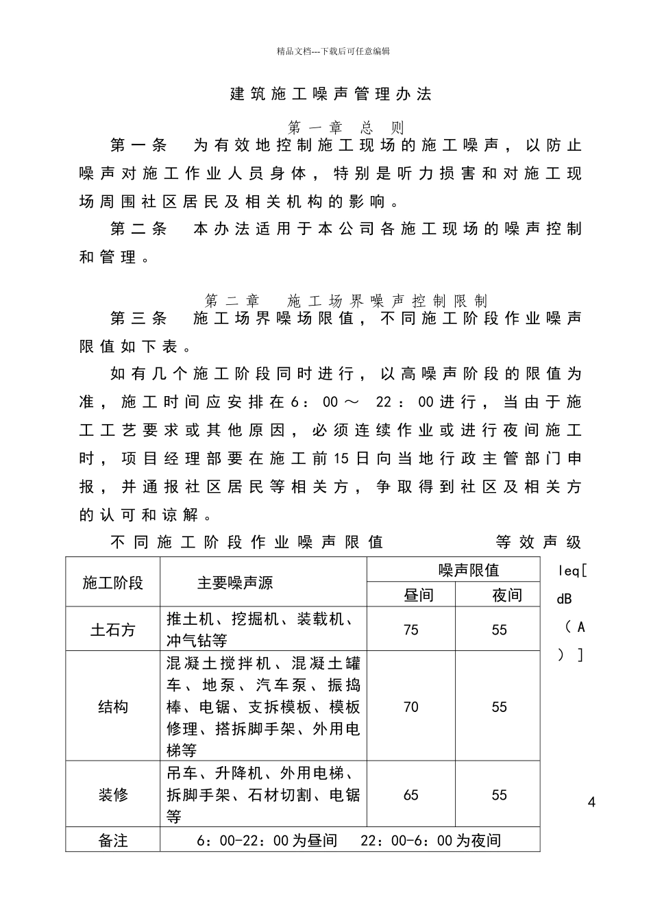 建筑施工噪声管理办法_第1页