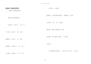 建筑设计与装饰求职简历